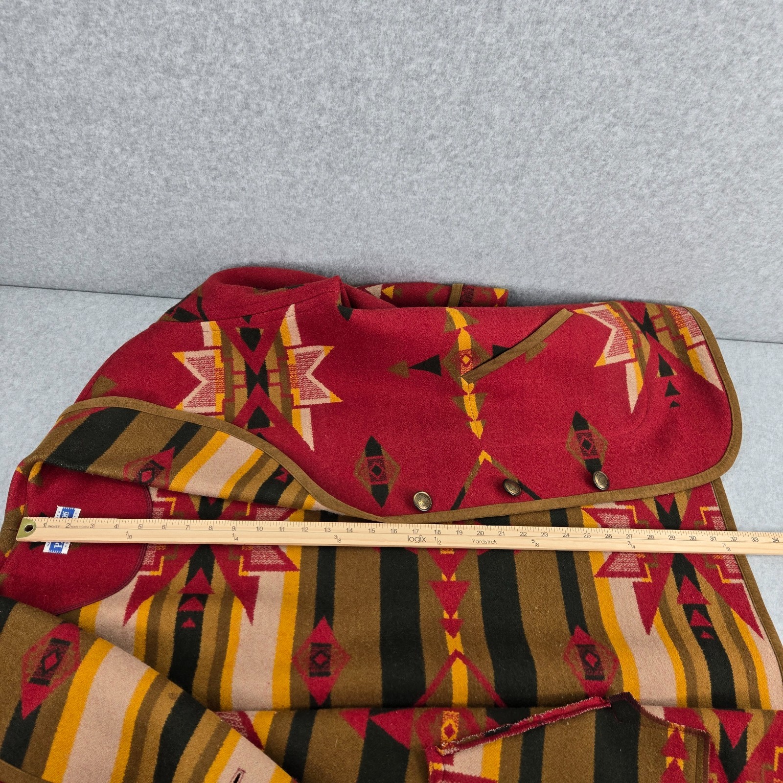 Pendleton Knockabouts Coat Large Red Aztec Navajo… - image 11