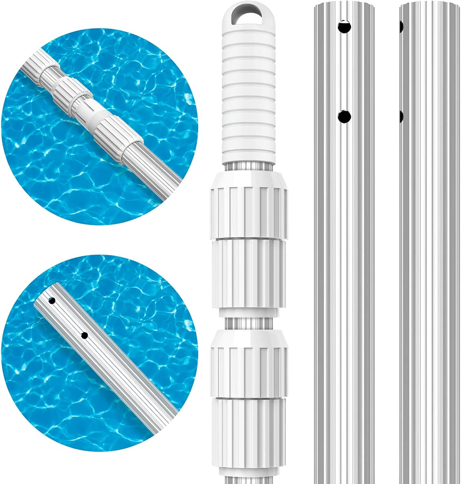 Upgraded Pool Pole 16.5 Foot Telescopic Swimming Pool Poles,Adjustable ...