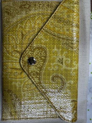 New $400 MED tags/ duster/Clutch purse handbag satchel Bag Yellow, 21cm X 13.5cm
