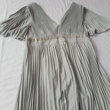 Asos Green Maternity Dress Pleated Formal Occasion Maxi Dress Mint Green UK 16