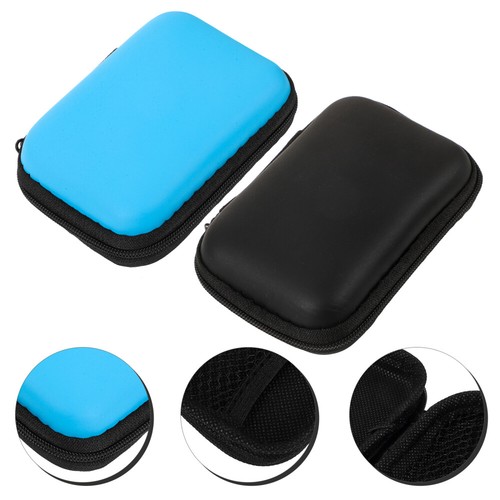 2 Pcs Carrying Bag Protection Case Travel Miss Portable Hard Drive Sleeve - Afbeelding 6 van 12