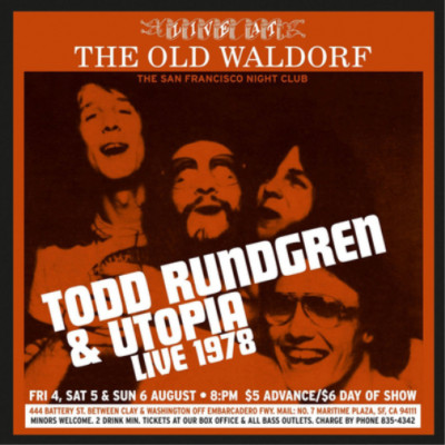 Todd Rundgren & Utopia Live at the Waldorf: Live 1978 (CD) Album