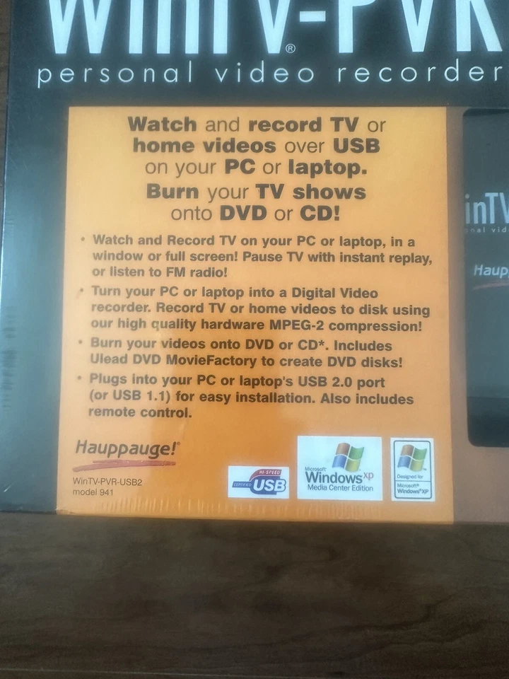 Brand New-Hauppauge WIN TV WinTV-PVR USB2 949 Personal Video Recorder System - Image 2 of 4