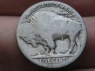 1927 D Buffalo Nickel 5 Cent Piece- Denver- Good Reverse Details