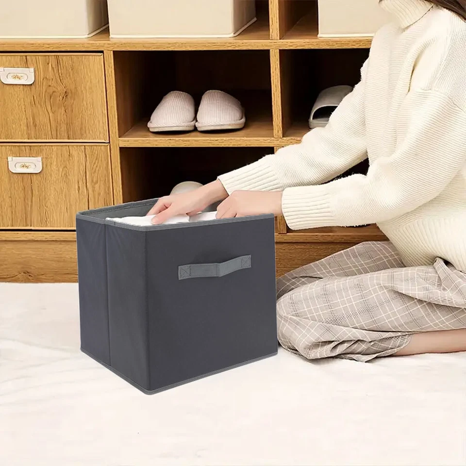 Aufbewahrungsbox Stoffbox Faltbox 30cm faltbar für Kallax Regal Kiste Korb Box - Bild 3 von 4