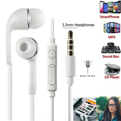 3,5 mm Ohrhörer für Samsung Nokia Huawei HTC Xiaomi Kopfhörer Stereo mit Mikro