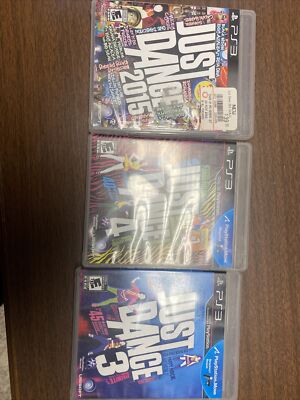 Just Dance 2015, 3, And 4 Playstation 3 Video Games Complete With Lot Of 3