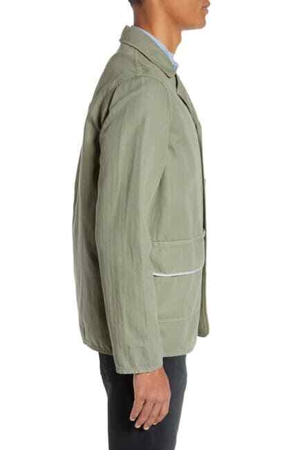 $450 HOPE STOCKHOLM, Classic Clash Jacket,KHAKI GREEN,Size 46 MAN