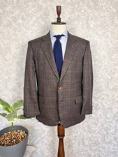 DAKS Signature Multicolor Wool Tweed Houndstooth Check Sport Coat 42, EU 52