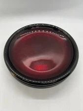 4 Royal Ruby Red 7" Bread & Butter Dessert Plates glass dish vintage