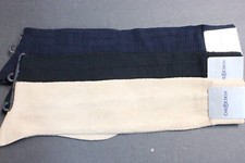 3 pair 10-13 Knee high Socks Men's Over the Calf Cotton Socks Black Navy ka6-12