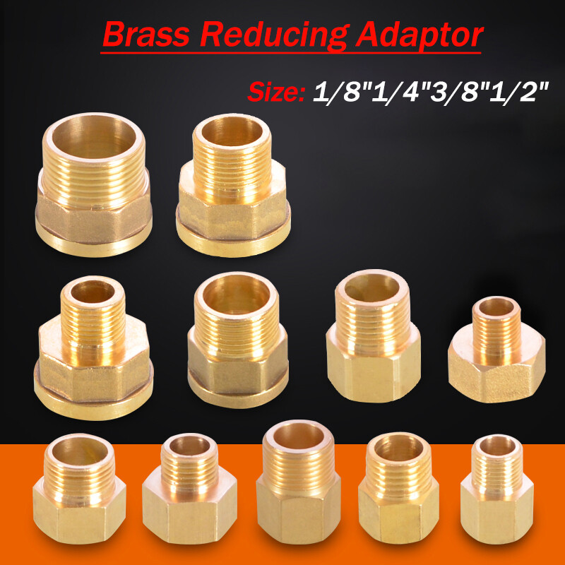 Adaptador reductor de latón conector hembra a macho para agua 1/8"1/4"3/8"1/2" BSP