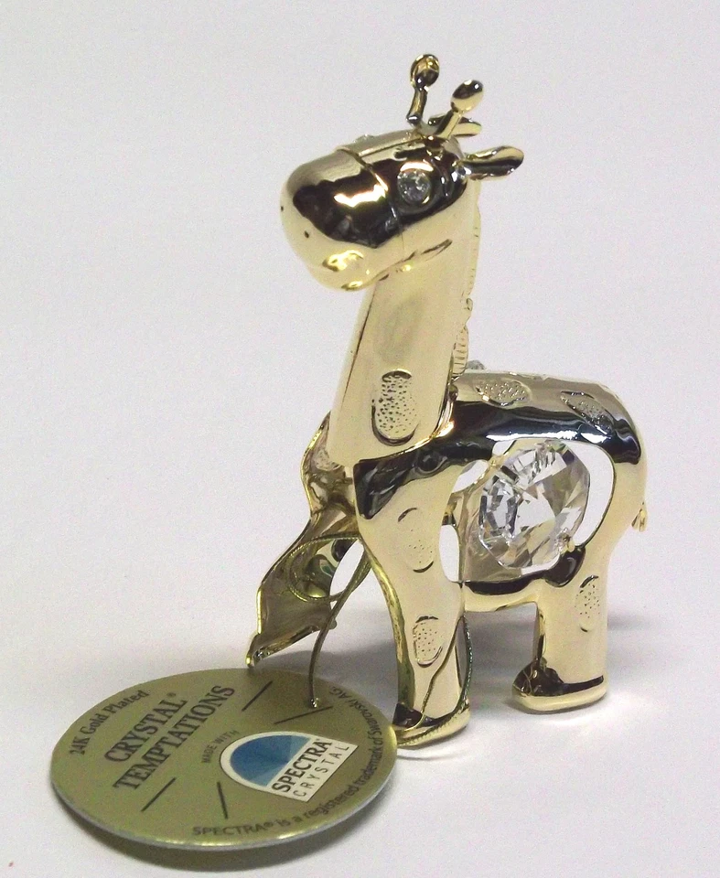 CRYSTAL TEMPTATIONS 4759 Gold Giraffe Small Swarovski Steine Kristall 24 Karat Crystal 7 cm