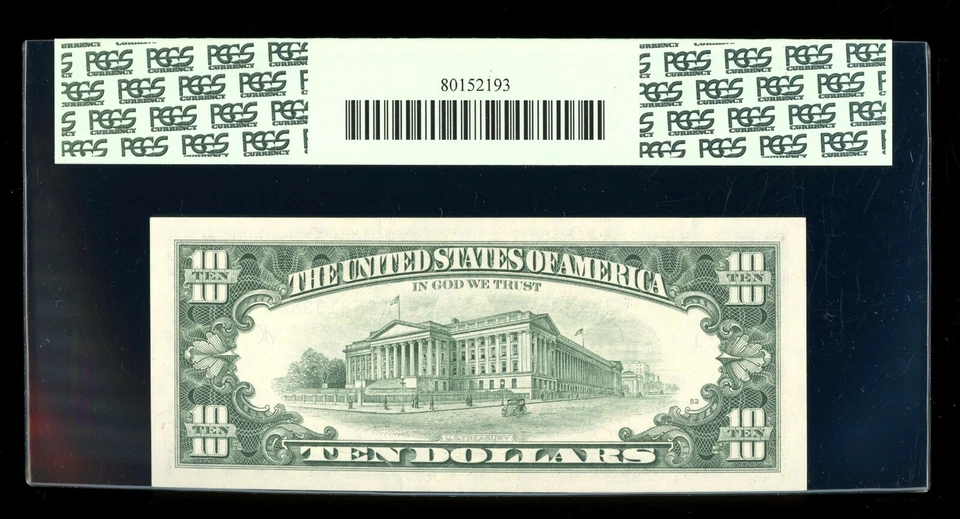 DBR 1995 $10 FRN Dallas Fr. 2032-K Superb Gem PCGS 67 PPQ Serial K95813384A - Image 2 of 2