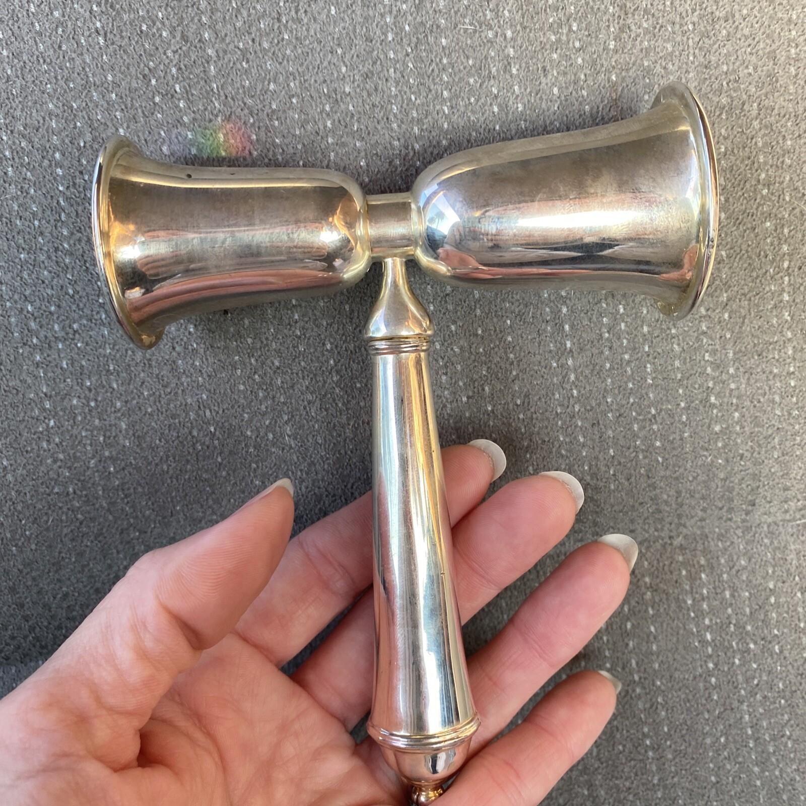 Vintage Silver plated Candle Snuffer with Double Bells eBay