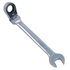 Image of 17mm Metric Flexi Head Ratchet Combination Spanner Wrench 72 Teeth