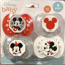 NEW Disney Mickie Mouse Baby Pacifier Cover- 4 Pack- 0 Months - BPA Free