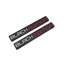 2x Metal Black Edition Black & White Red Logo Emblem Trunk Fender Badge Sticker