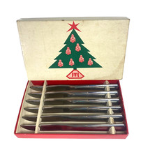 Neiman Marcus Knife Set Baker HUGHES TOOL Oil Drill Bit Company Christmas Vintag