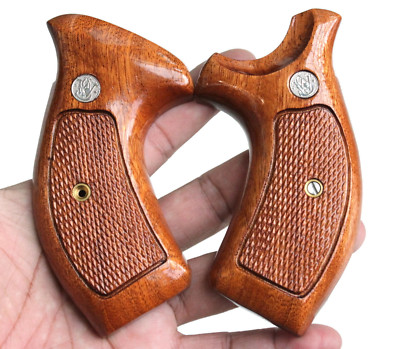 TARGET GRIPS FOR S&W K, L FRAME MODEL 686, 66 ROUND BUTT SAPELE WOOD ...