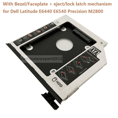 with ejector 2ND HDD SSD HD Hard Drive Caddy for Dell Latitude E6440 E6540 M2800