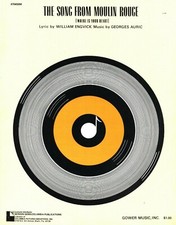 THE SONG FROM MOULIN ROUGE WHERE IS YOUR HEART SHEET MUSIC PIANO/VOCAL RARE NEW