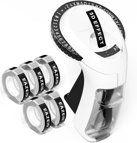 DYMO Omega Präge Beschriftungsgerät Schriftband 9mm 3D Embossing Label Maker - Bild 12 von 26