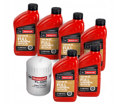 Motorcraft 5W20 FULL SYNTHETIC Ford Mustang V6 + filter FL500S 6x0.946L (5,67L)