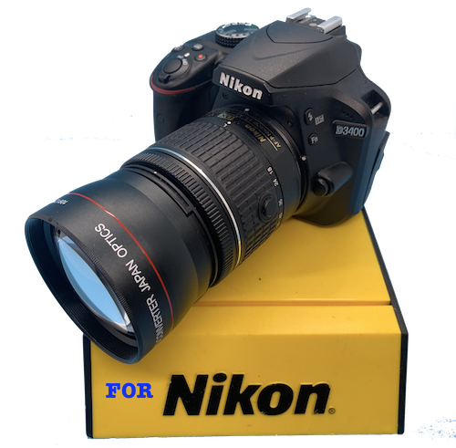 SPORT ACTION TELE ZOOM 2.2X PER NIKON D3200 D3000 D5300 D5000 D5200 D3300  - Foto 1 di 8