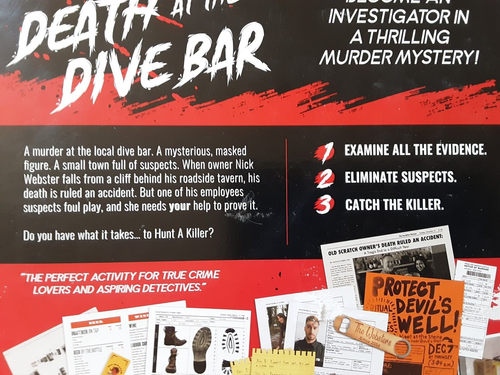 Hunt a Killer: Death at The Dive Bar Murder Mystery for 1-6 Players New Open Box - Picture 5 of 5
