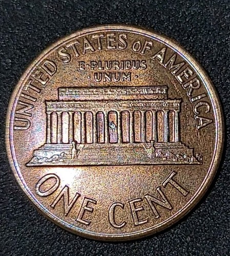 1960 D Large Date Over Small Date Lincoln Memorial Penny - Picture 5 of 9