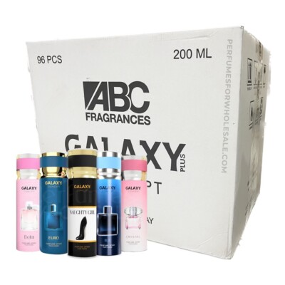 Box of 96| Galaxy Plus Concept Body Spray for Men/Women 200ml each.