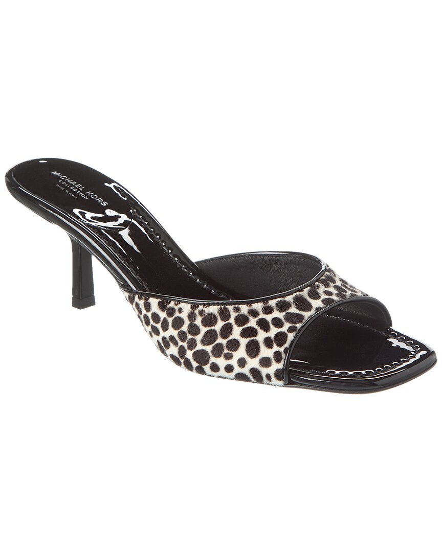 Майкл Корс Коллекция Анита Кожи С Коротким Ворсом Взлетно-Посадочной Полосы Сандалии Женские Белые 355 17190₽