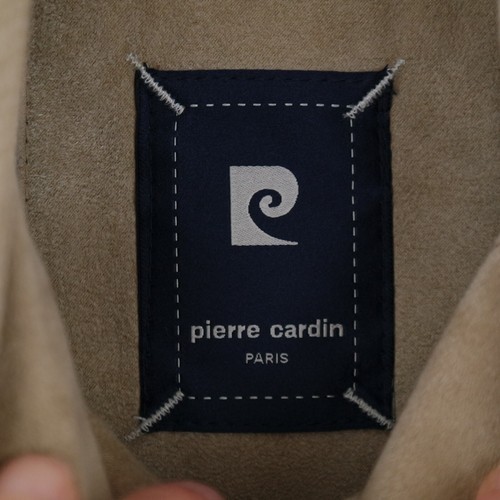 Mens PIERRE CARDIN Suede Jacket 2XL Size Vintage Beige Windbreaker Bomber - Picture 11 of 11