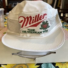 Vintage Miller Beer Made The American Way  Promo Painter’s Hat