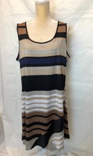 Covington Womens Strips Comfy Stretchy Formal Casual Sleeveless Dress Sz 2X Gr8