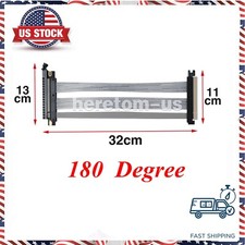 PCIE 4.0 Extension Cable 16x High Speed GPU Riser Graphics Card 180 Degree Cable