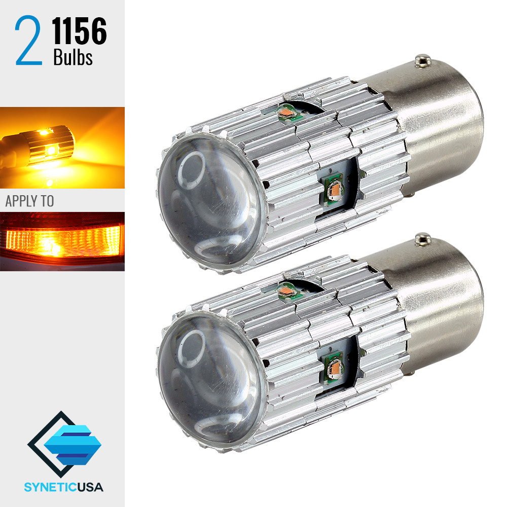 1156 Blinker Turn Signal 3000K Amber Yellow Light LED Bulbs
