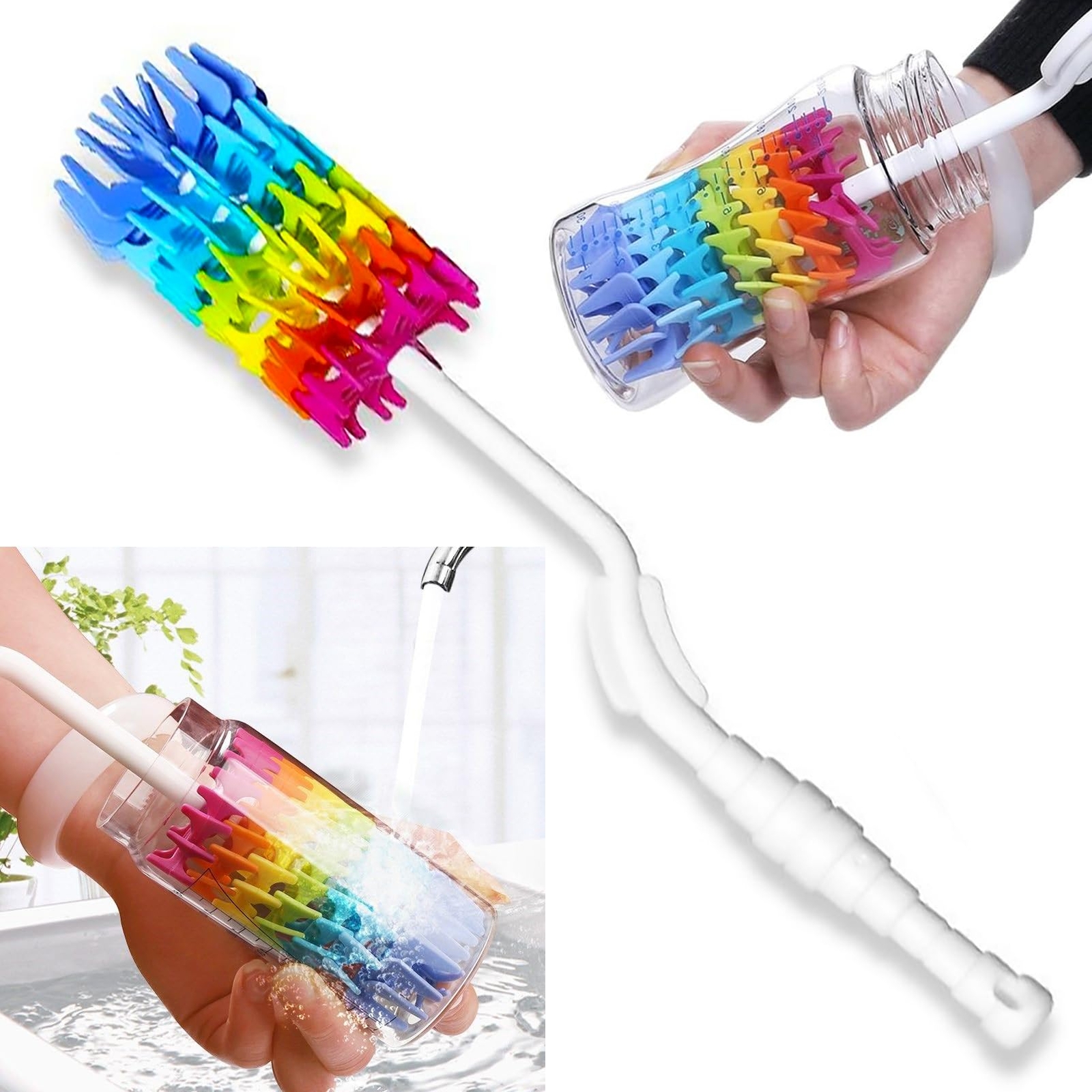 Soft Silicone Baby Bottle Brush Cleaner for Milk Bottles