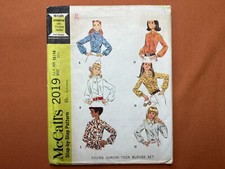 McCall's Sewing Pattern 2019 Young Junior Teen Blouse Set Size 13/14 Bust 33-1/2