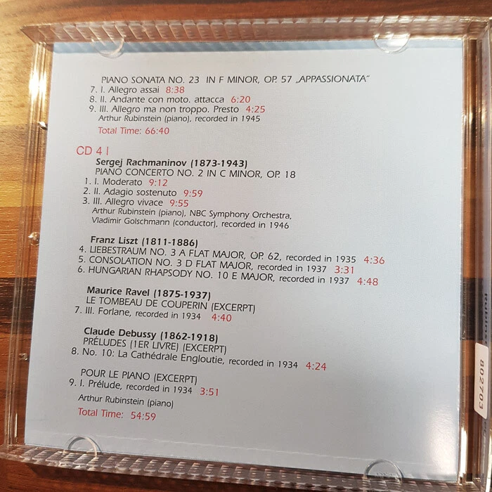 ARTHUR RUBINSTEIN: Quadromania - The Legacy    > EX/EX(4CD) - Bild 2 von 4