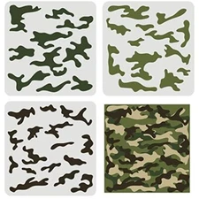 3 pcs Camo Stencil Kit 11.8x11.8inch Camo Stencils for Spray Paint Camouflage