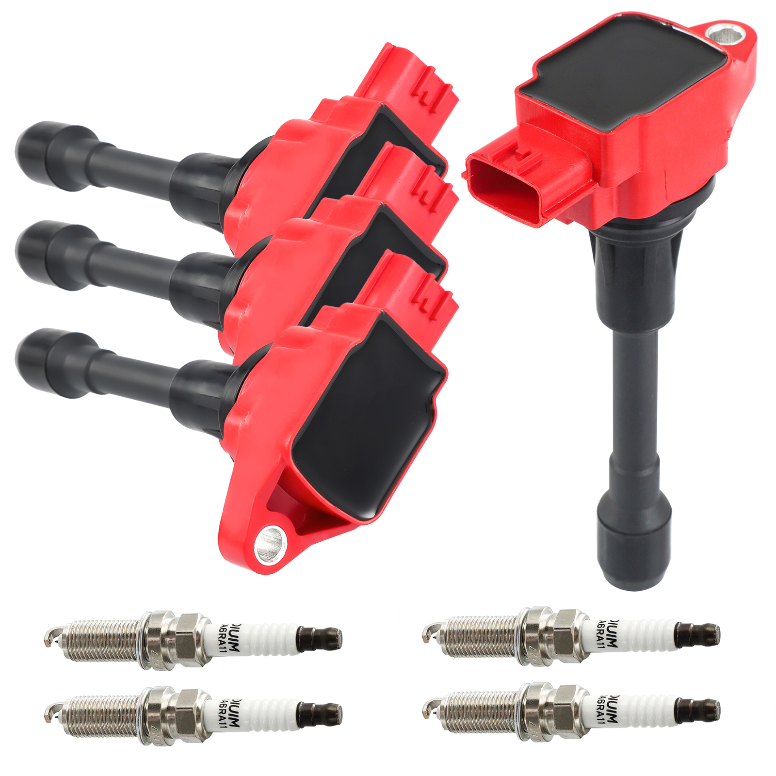 4 Pcs Ignition Coils & Iridium Spark Plug For Nissan Altima Sentra