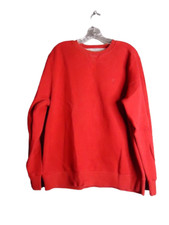 IZOD Red Sweater Long Sleeve Crew Neck Pullover Cotton Blend Mens Size Medium