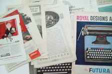 Lot of 23 vintageTypewriter and Office Machine print Ads thumbnail