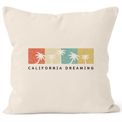 Kissenbezug California Dreaming Summer Party Palmen Palms Retro Kissenhülle