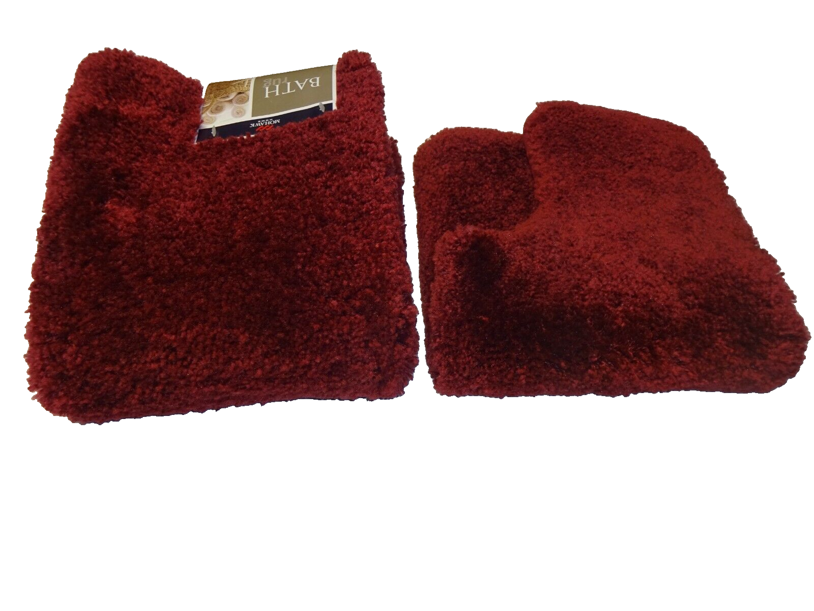 Mohawk The Answer Burgundy Bath Rug 24" x 40" & 21" x 24" Contour Skid