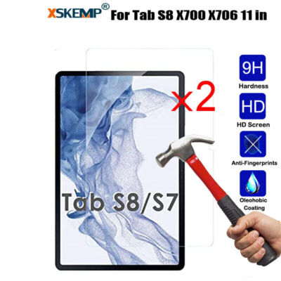 2PCS Glass Screen Protector Shield Samsung Galaxy Tab S7 S8 S6 S5e S4 S3 A7 A8