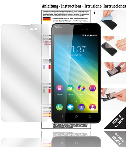 6X Displayschutzfolien FüR Wiko Lenny 2 Schutzfolie Klar Folie Displayfolie-image