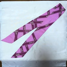 Hermes Twilly slim scarf striped m1 1222